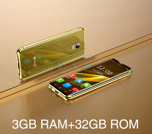 3GB 32GB Gold Мини-смартфон K-Touch i10, четырехъядерный, 3 ГБ, 64 ГБ, 3,46 дюймов, 6D, изогнутое стекло, экран, Android 8,1, Face ID, wifi, маленький смартфон 4G - Цвет: 3GB 32GB Gold