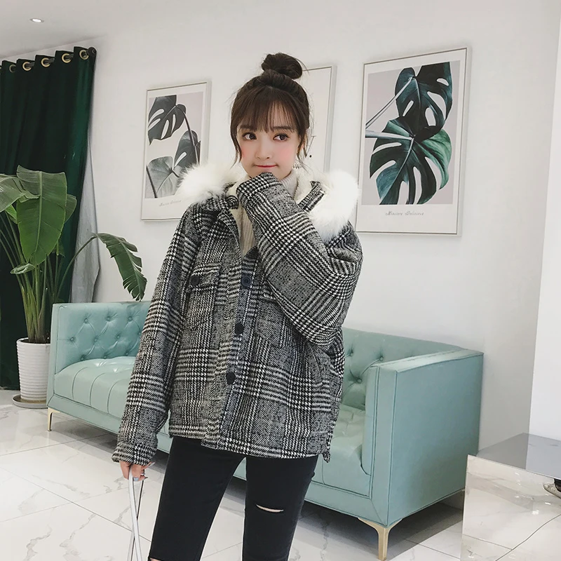 2018 осенне-зимние женские пальто и корейские Топы с длинным рукавом Короткие