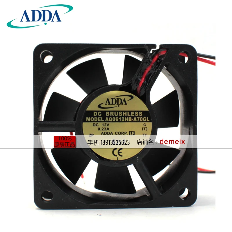 

Новый ADDA AQ0612HB-A70GL6CM 6025 водонепроницаемый 12V Вентилятор охлаждения