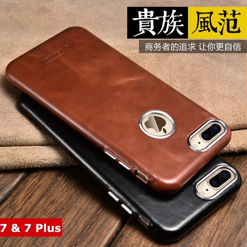 Оригинальная задняя крышка Icarer из натуральной кожи для iPhone 7 чехол коровьей 8