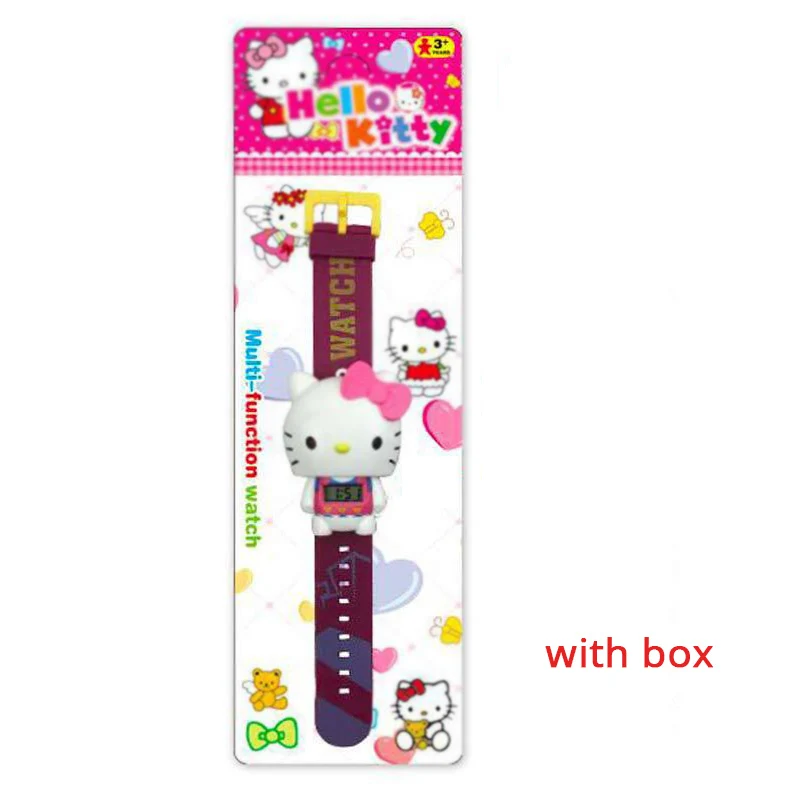 S WITH BOX Электронные Мультяшные детские часы с телескопической деформацией, кошкой, машиной, человеком-пауком, детские наручные часы для студентов, мальчиков, девочек, детские наручные часы - Цвет: S WITH BOX