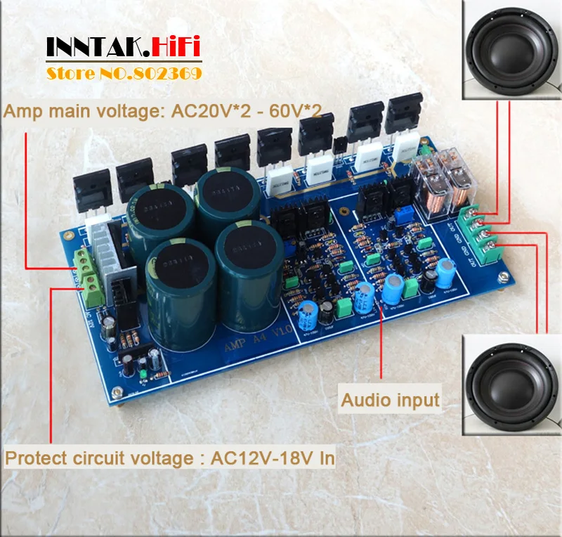 Собранные HIFI полностью симметричные двойные дифференциальные 350 Вт + усилитель