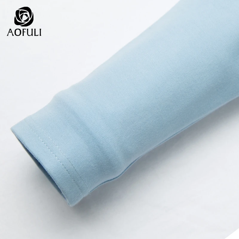 AOFULI L-Xxxl 4xl 5xl с рисунком плюс размер платье длинными рукавами котами лоскутное