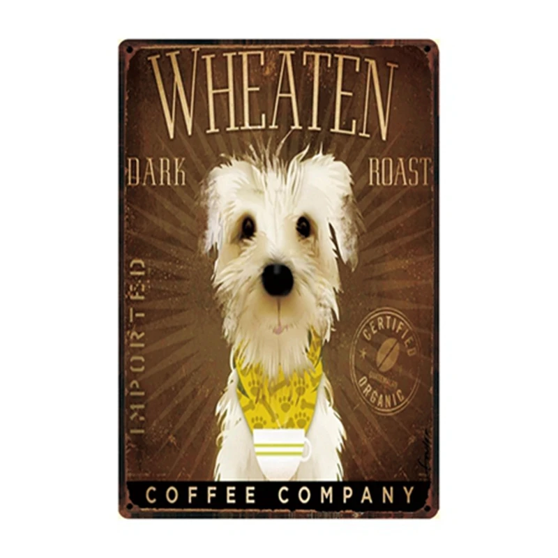 [WellCraft] Pet Dogs Пудель бульдог Beagle Schnauzer боксер металлические плакаты искусство Винтаж роспись на заказ Декор WW9 - Цвет: y-2295