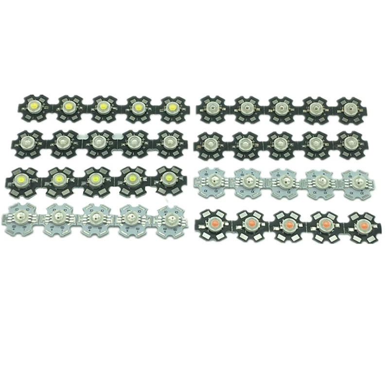 100 шт. светильник чип диоды с PCB высокой мощности DIY SMD светодиодный COB 3 Вт