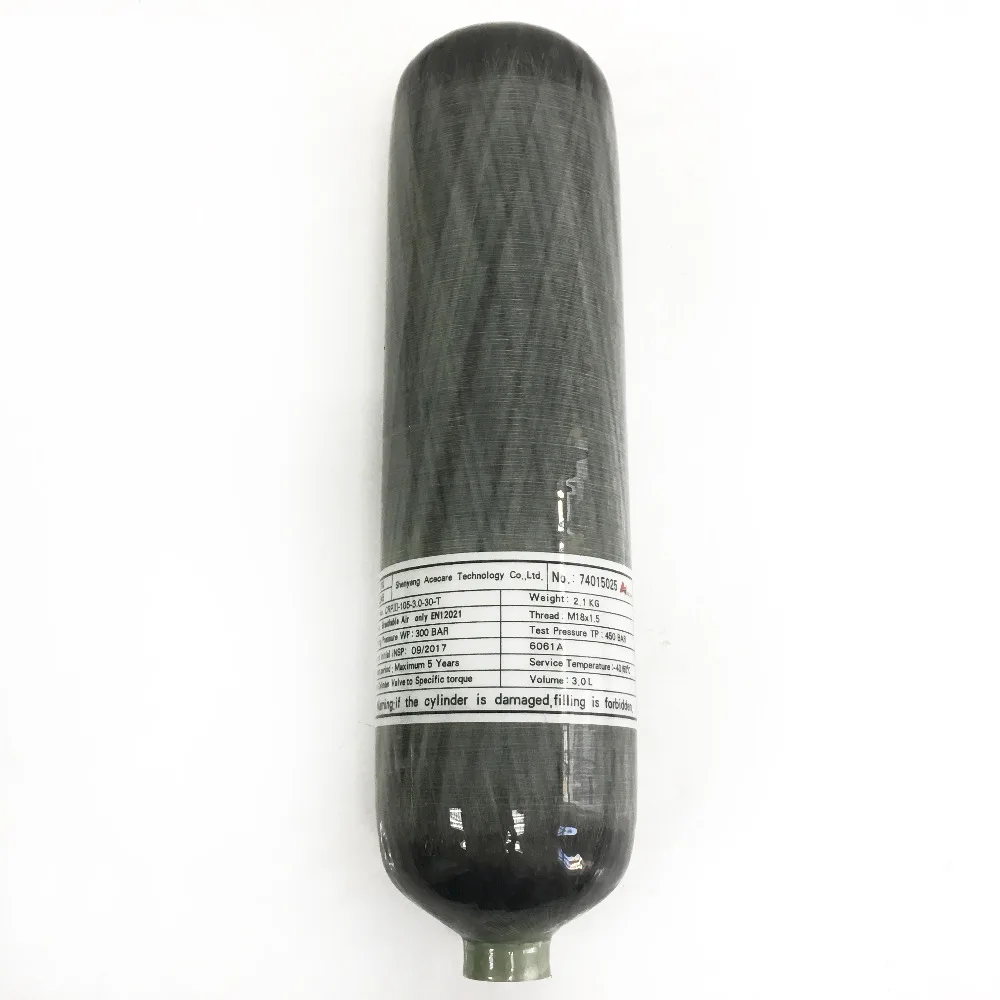 AC10331 2019 Acecare 4500Psi углеродное волокно 3L цилиндр для пейнтбола/ППП Воздушный