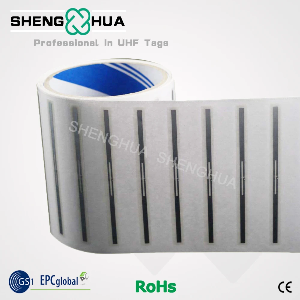 

100pcs/pack RFID UHF Passive Smart Book Tag 99*7mm Size Aline H3 Paper Sticker Label
