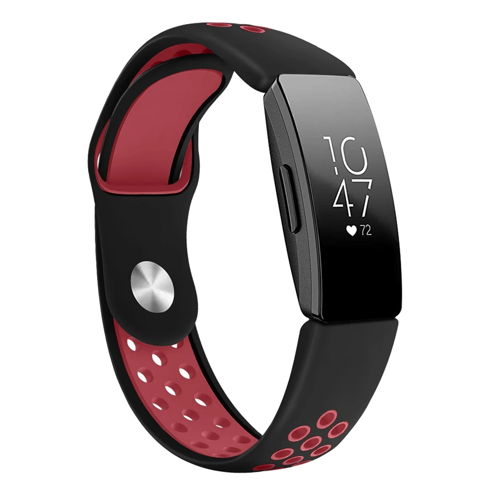 Двухцветный силиконовый ремешок для Fitbit Inspire HR спортивные вентиляционные