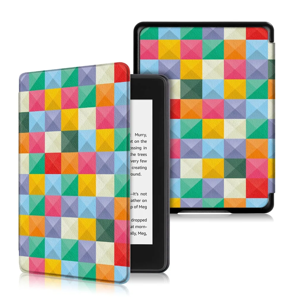 Kindle Paperwhite чехол с принтом из искусственной кожи Smart Cover для Funda Kindle Paperwhite 4 чехол с функцией автоматического пробуждения/сна