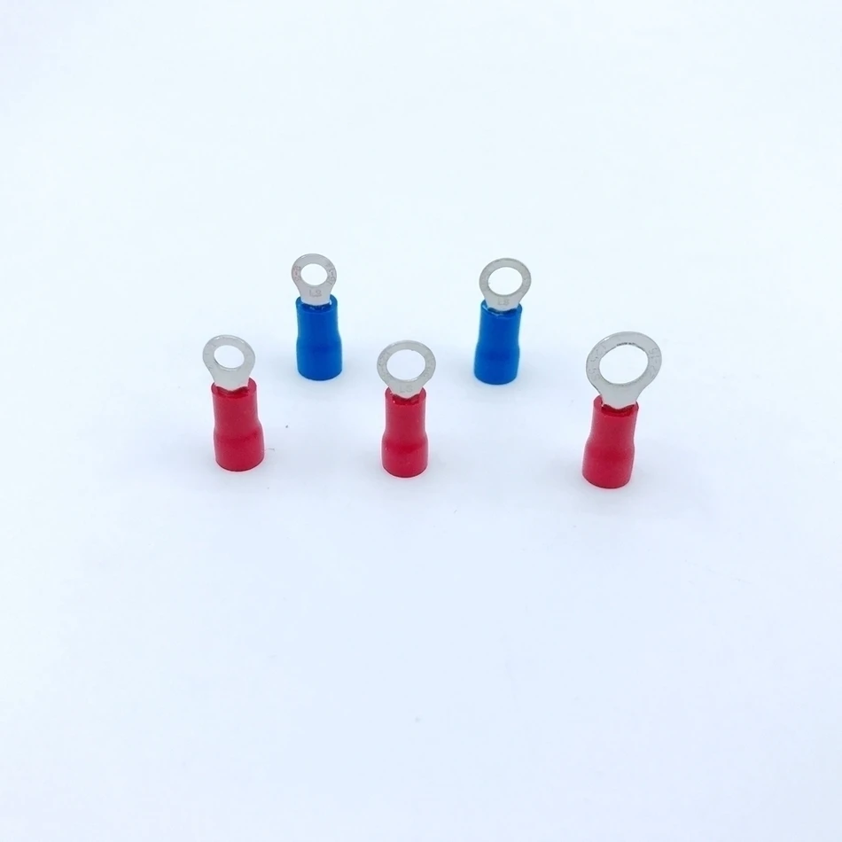 Ring Insulated Connector Terminal Block 1000PCS RV2-5 Blue Cable Wire Electrical Crimp Terminator A.W.G 16-14 Cap | Обустройство дома