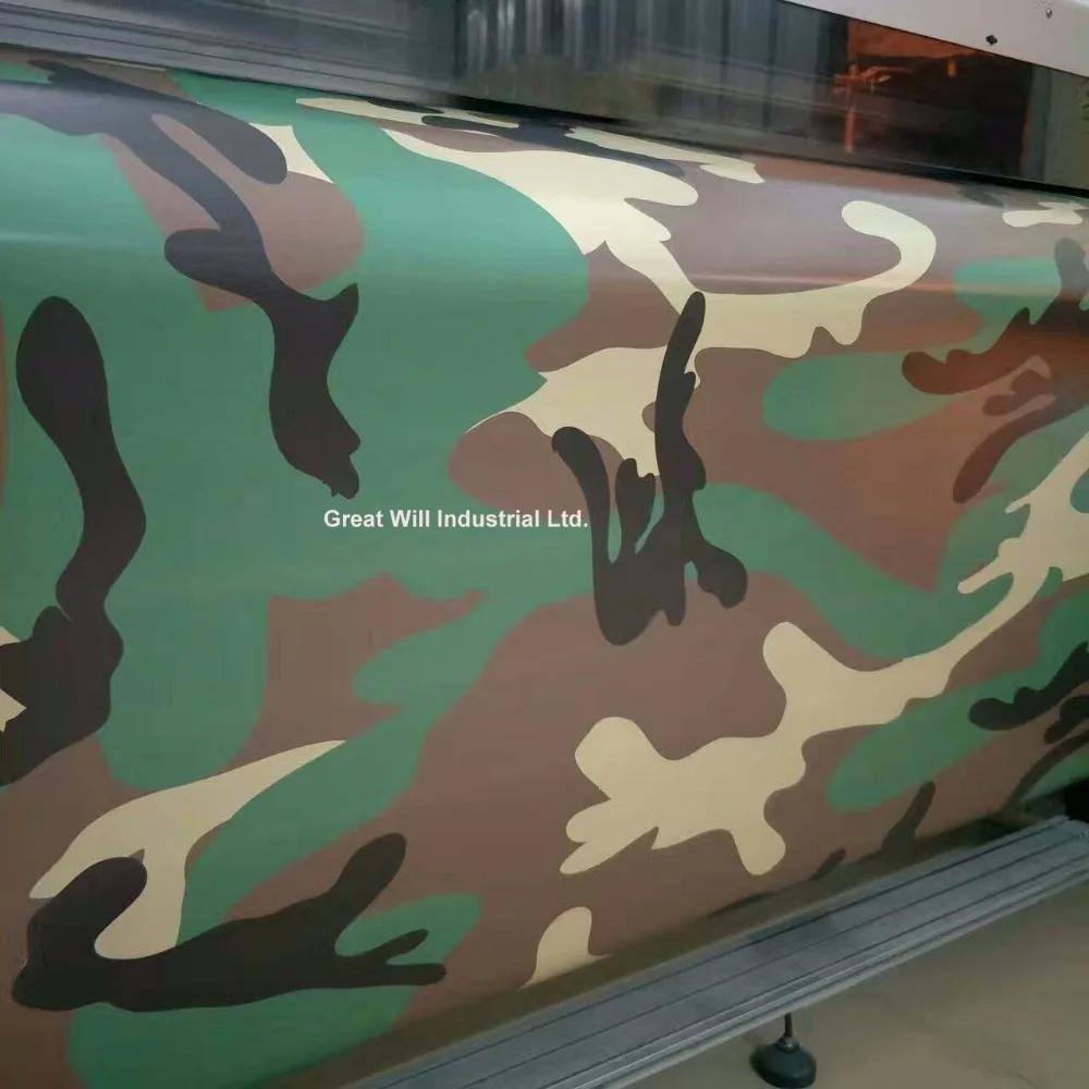 Зеленая коричневая черная Снежная камуфляжная виниловая Автомобильная оболочка