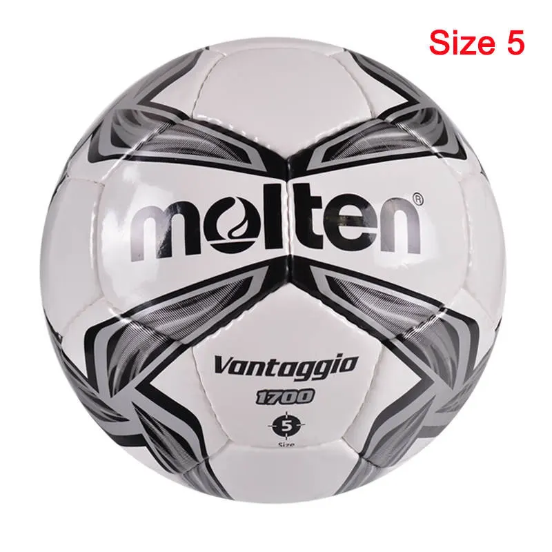 F5V1700 Gray Size 5 Футбольный мяч Расплавленный Размер 5 Размер 4 Профессиональный тренировочный футбольный мяч матча мяч PU/PVC материал спортивный bola futbol topu - Цвет: F5V1700 Gray Size 5