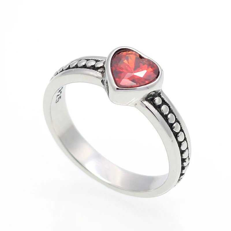 Кольцо женское из нержавеющей стали с фианитом 6 цветов|ring heart|cubic zirconstainless steel ring |