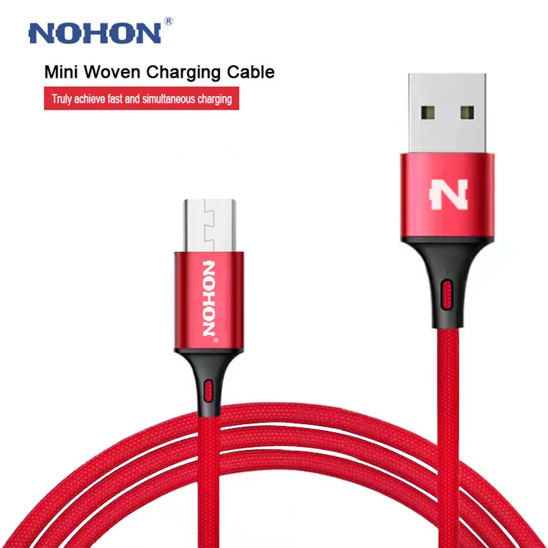 Оригинальный кабель Micro USB NOHON для Samsung Huawei HTC Nokia Android быстрое зарядное устройство