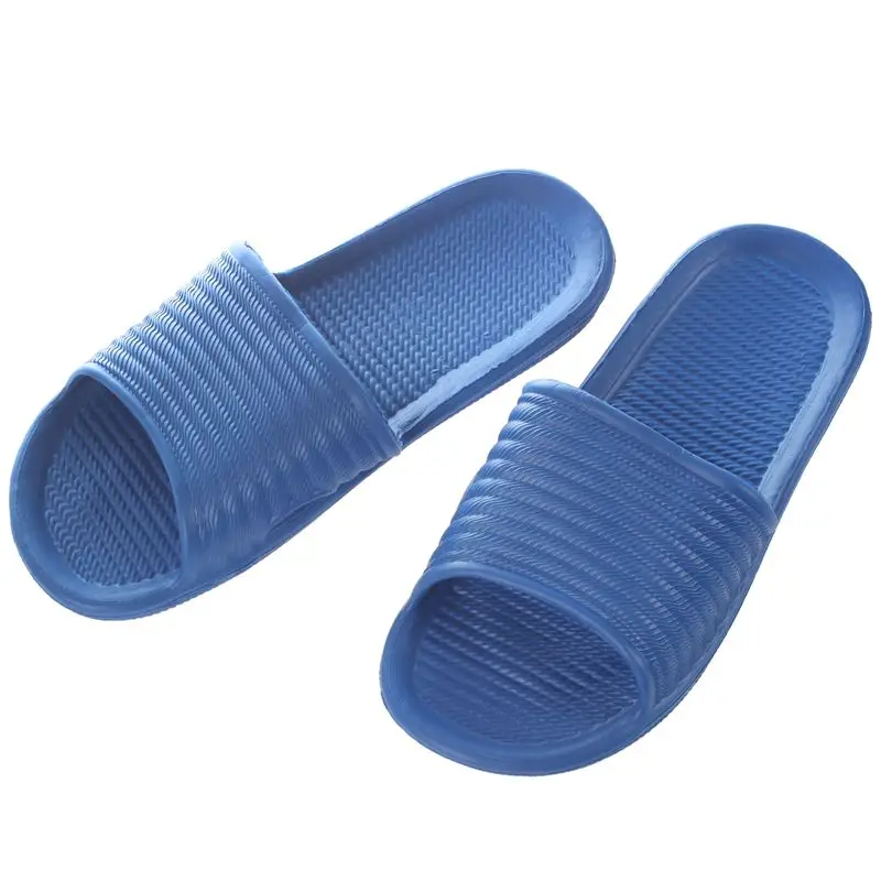 Soft Mens Bath Slippers Sandals Bathroom Shoes Flip Flops size:40 navy blue | Обувь