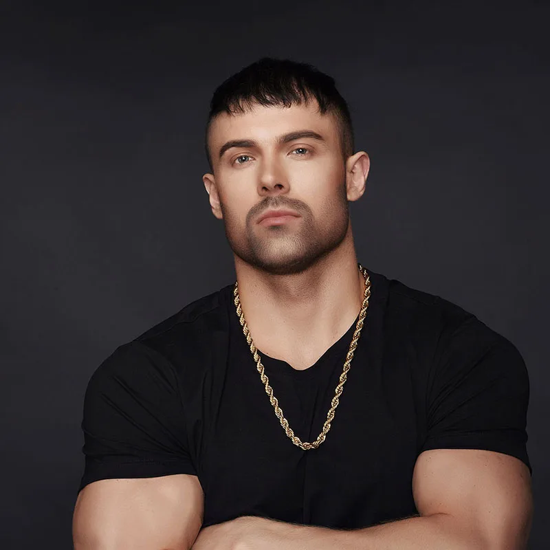 U7 Верёвка Цепи Ожерелье Для Мужчин Позолоченный Колос Цепочка На Шею Хип Хоп Рок