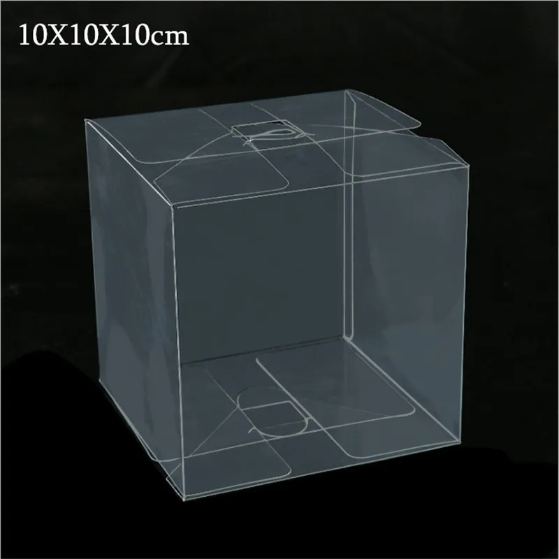 8 шт прозрачная упаковочная коробка 10x10x10 см квадратная однотонная Подарочная
