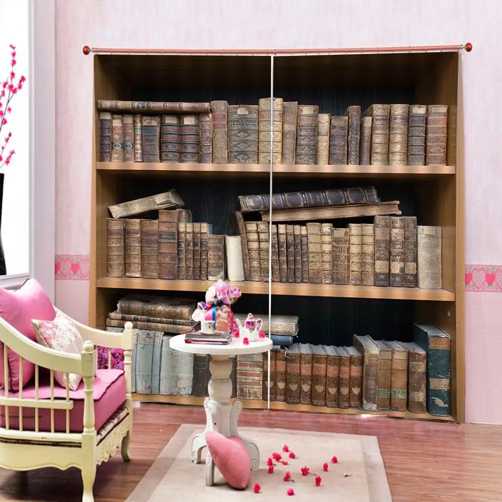 Высокое качество на заказ 3d занавески ткань книга для гостиной спальни отеля