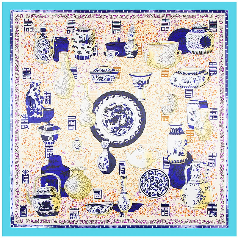 Новое поступление 90 см * 2017 большой размер Модный Шелковый квадратный шарф для