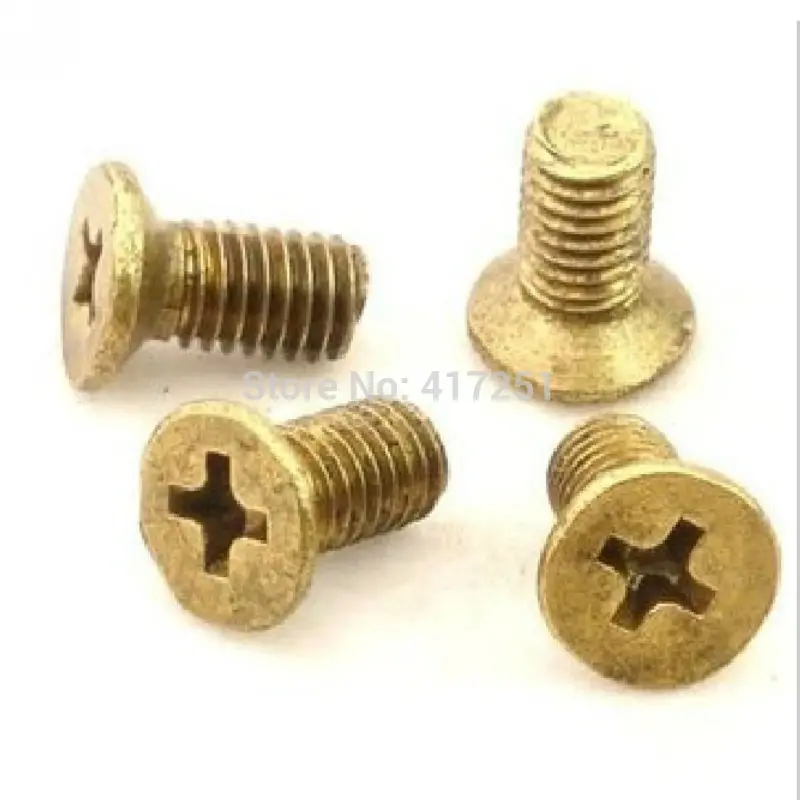 

1 piece Metric Thread M5*40mm Brass Countersunk Head Phillips Screws Fasteners