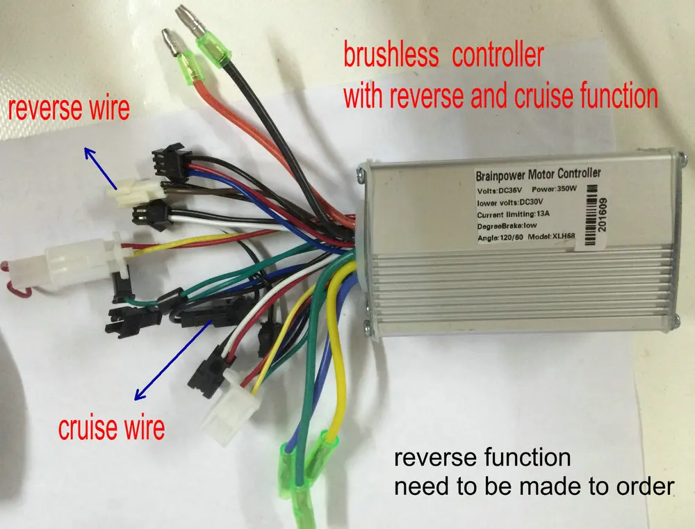 6 МОП транзистор BLDC 24v36v48v60v 250w350w Холл линейный EBS тормоз/Круиз для электрического