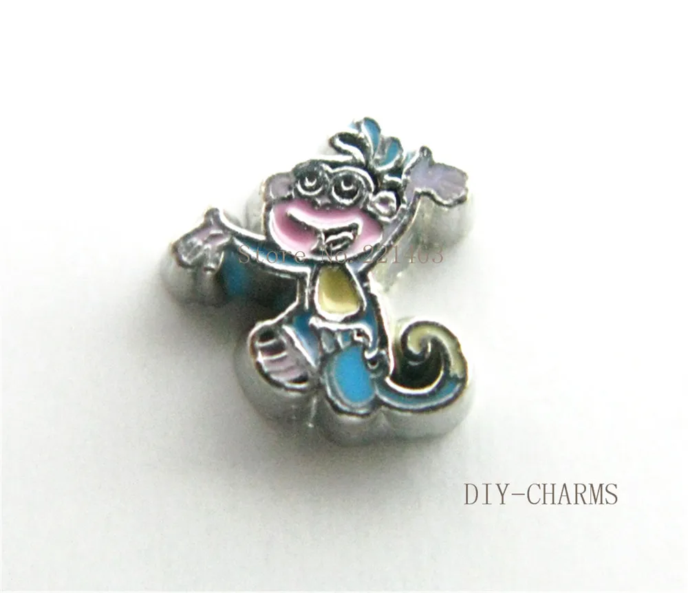 10 шт. прекрасная обезьяна плавающей медальон шарм Fit жилая памяти FC1536 как семья