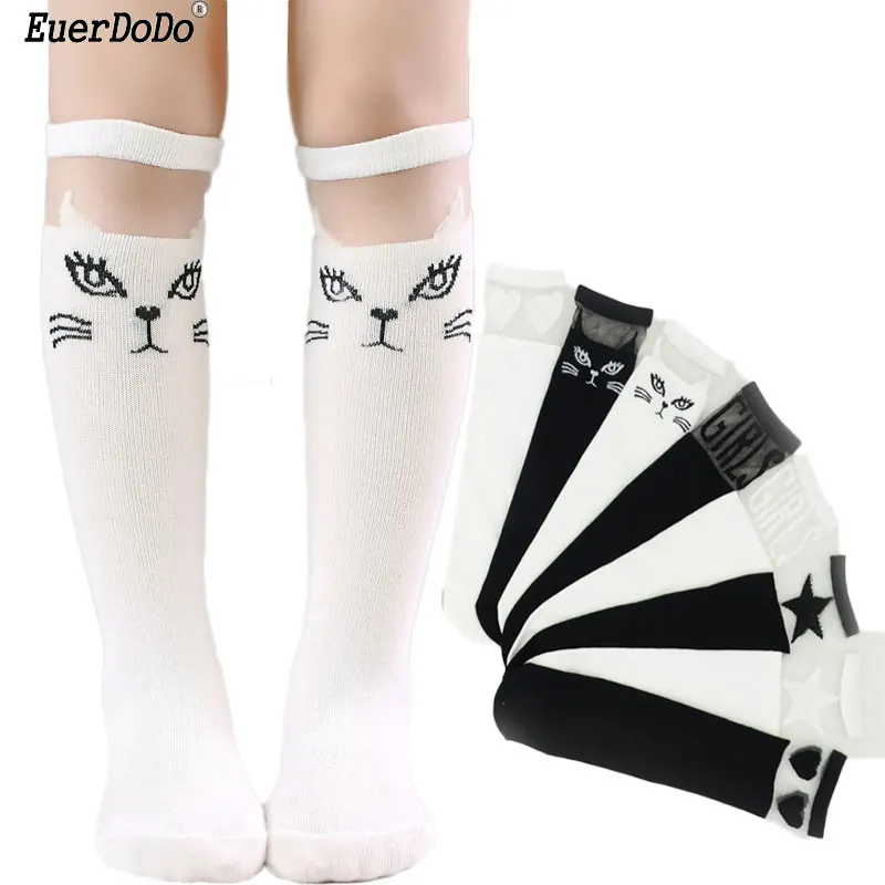 Кружевные чулки до колен для девочек балетные колготки детей школьные Длинные