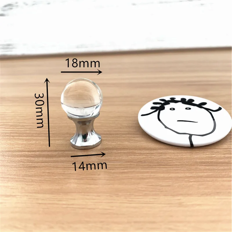 18mm LCH 18 мм 20 мм 25 мм 30 мм 40 мм прозрачный хрустальный шар прозрачный круглый хрустальный шар ручка коробка для ювелирных изделий тянет Подарочная коробка Крошечные стеклянные ручки - Цвет: 18mm