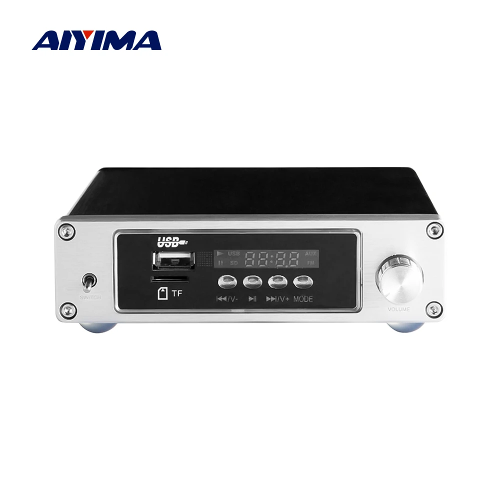 AIYIMA TPA3116 Bluetooth 4 0 усилитель мощности Hifi стерео домашний аудио цифровой 100Wx2 TF США