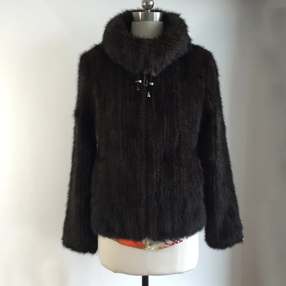 2018 новые оригинальные норки Мех животных пальто трикотажные реального Меховая