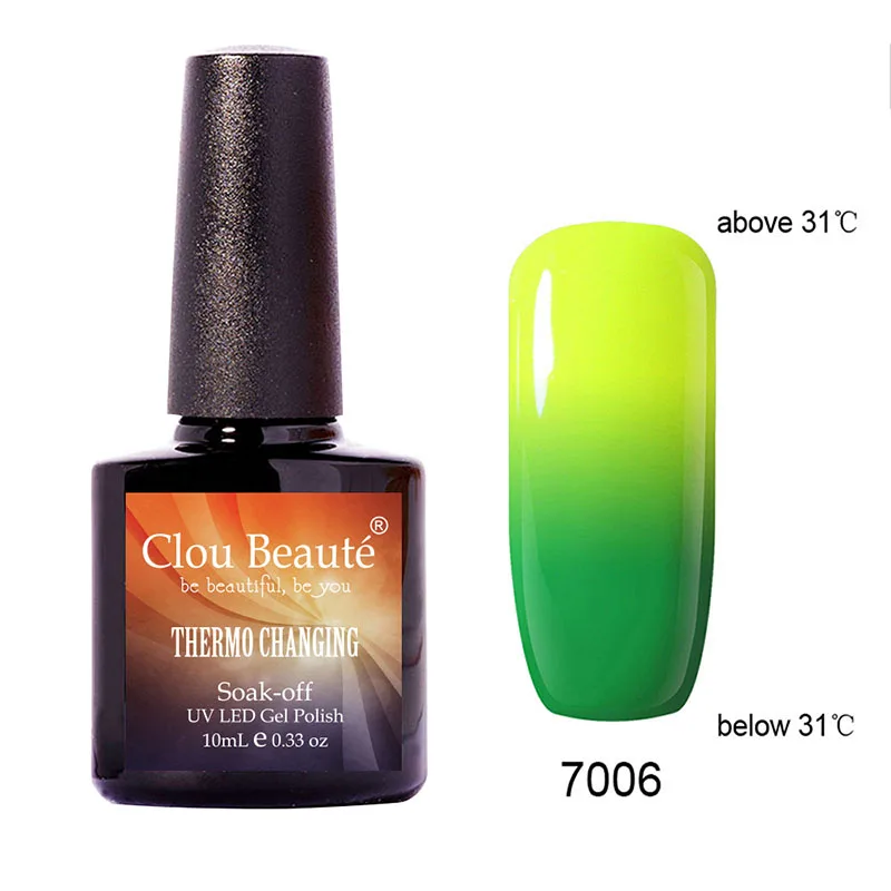 Выберите 1 цвет от 10 мл Clou Beaute 48 цветов Температура ногтей сменить гель лак цветная Косметика замочить УФ-гель для ногтей - Цвет: BIZCB7006