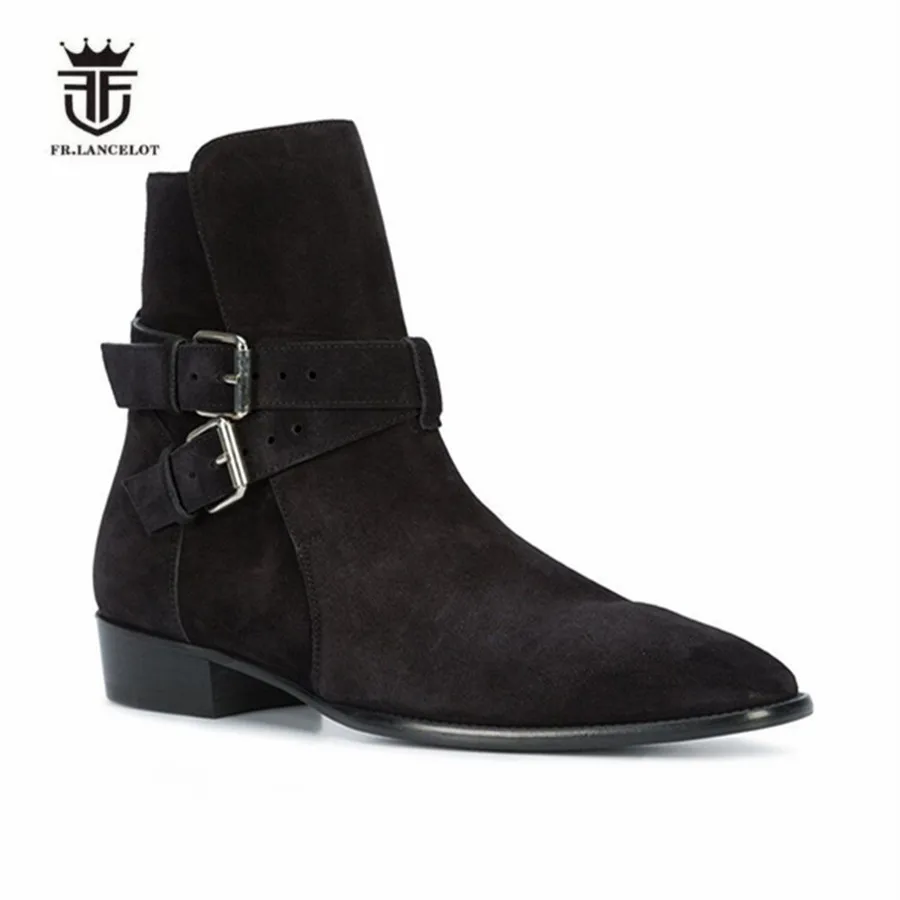 2018 новые высококачественные мужские Ботильоны ручной работы из верблюжьей замши