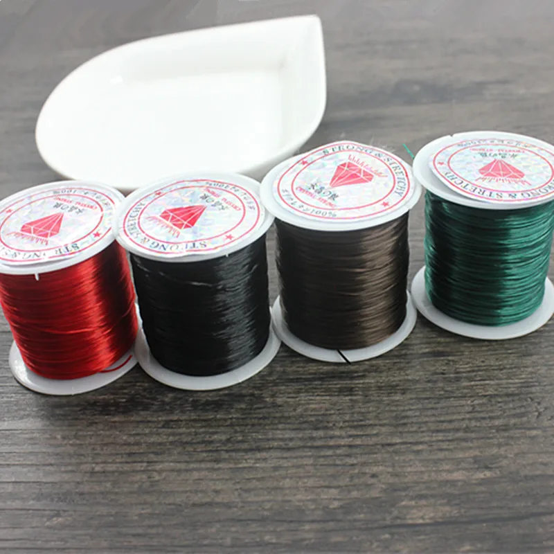 60 м/рулон цветной гибкий тянущийся Кристалл леска для изготовления ювелирных