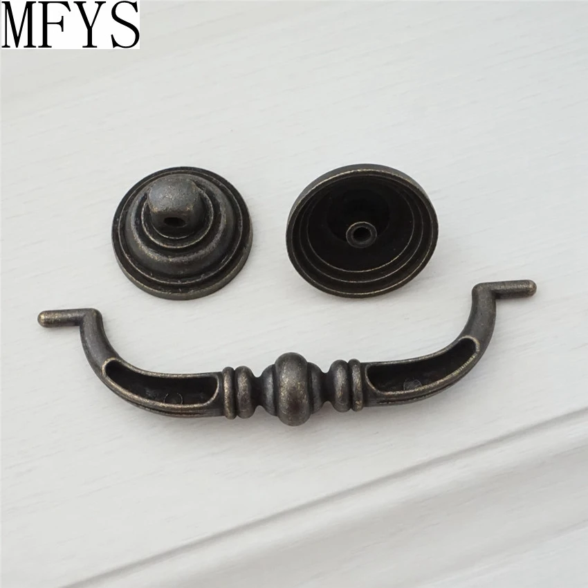 

3.5" 4.1" Dresser Pulls Drop Drawer Handles Knob Antique Bronze Kitchen Cabinet Handle Vintage Door Bail Pull Shabby Chic
