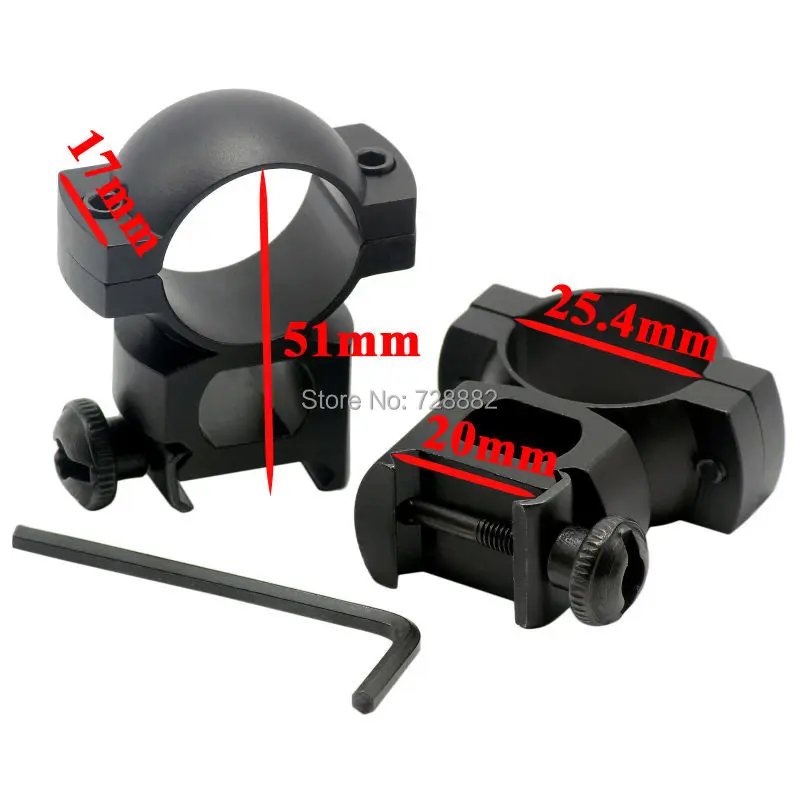 Охотничьи аксессуары 2x винтовка 25 4 мм крепление для фонарика кольца 20 Вивер