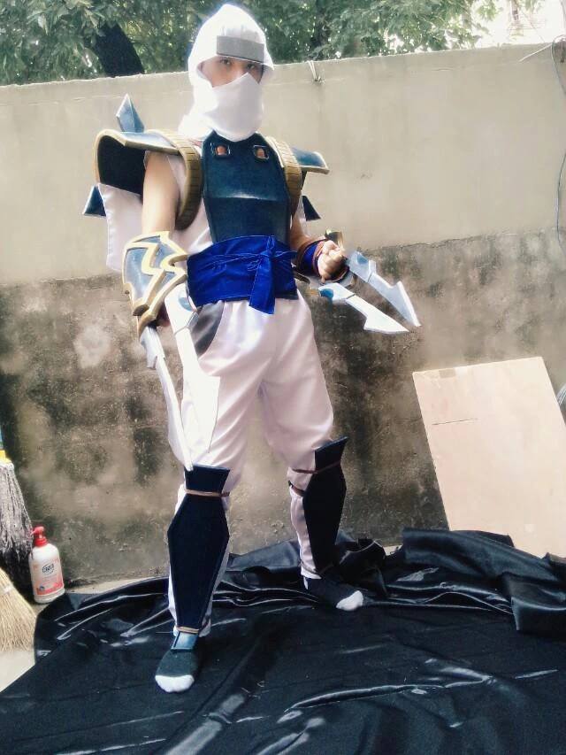 LOL Zed Strike меч белая униформа косплей костюм Бесплатная доставка|cosplay costume|uniform