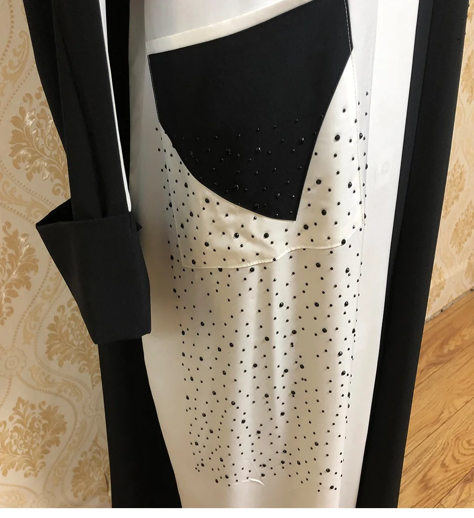 Мусульманское abaya Бисероплетение кардиган Макси платье открытая стежка длинные халаты кимоно Рамадан мусульманская одежда услуги поклонения оптом
