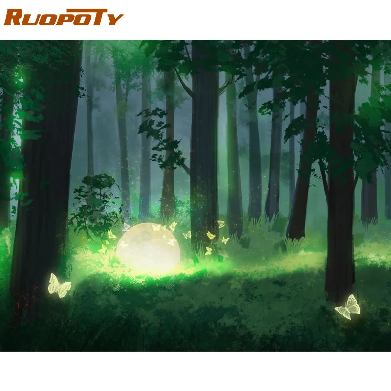 Ruopoty рамки красочные орангутанг краски ing по номерам комплект животные акрил DIY Рисование по номерам стены книги искусству изображение для домашний декор