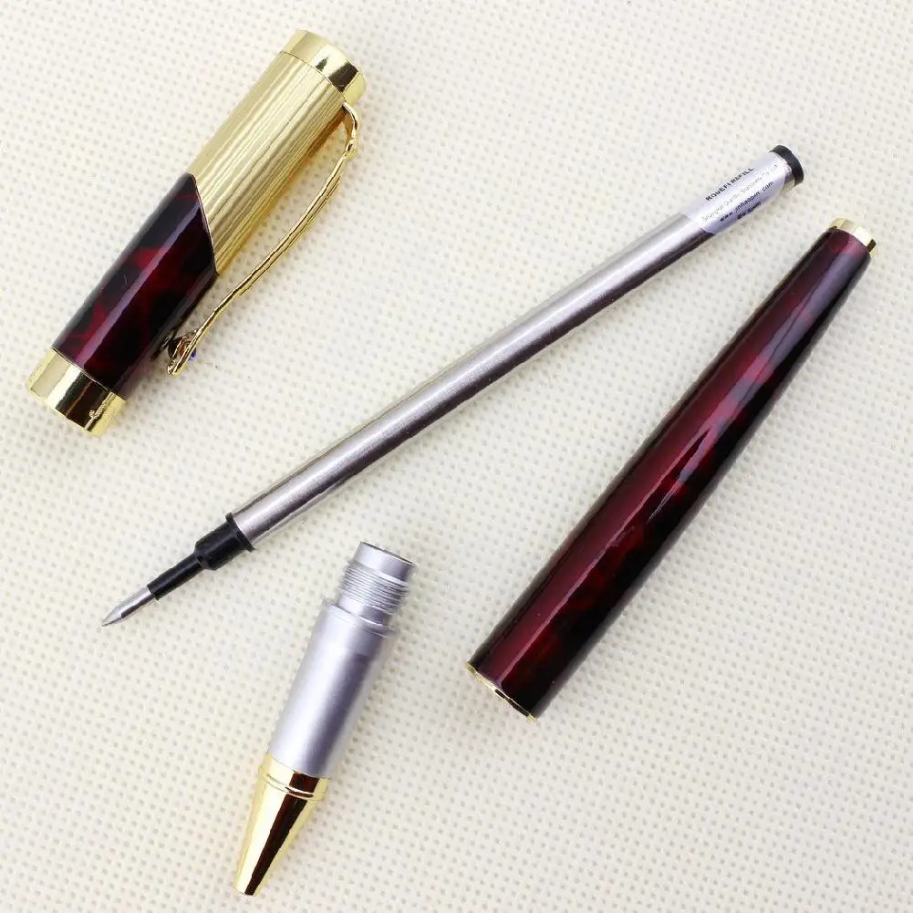 Jinhao 9009 темно-красный и золотой роскошный Алмазный дополнительный тонкий