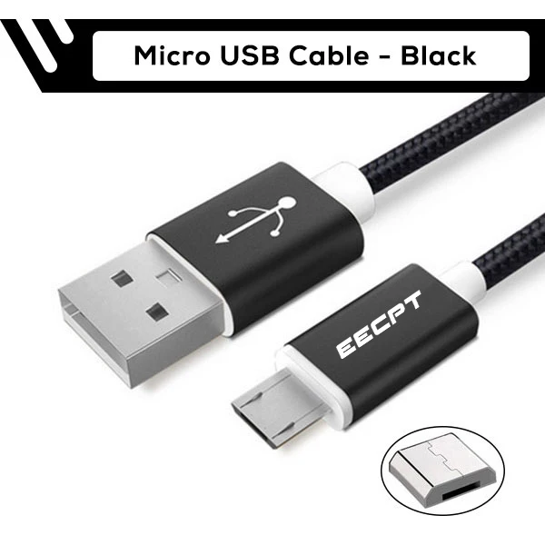 EECPT кабель Micro USB 2.4A кабель для быстрой зарядки и синхронизации данных шнур Microusb кабель для зарядки мобильного телефона для samsung Xiaomi Redmi Note 5 - Цвет: Black