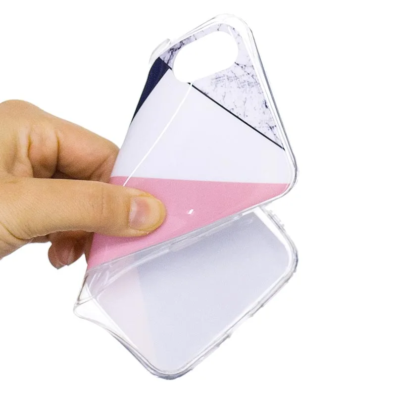 KerzzilSimple Geometry Marble Cases For iPhone 6s 6 7 8 Plus Soft TPU Cover X 5s 5 SE Splice Phone Case |