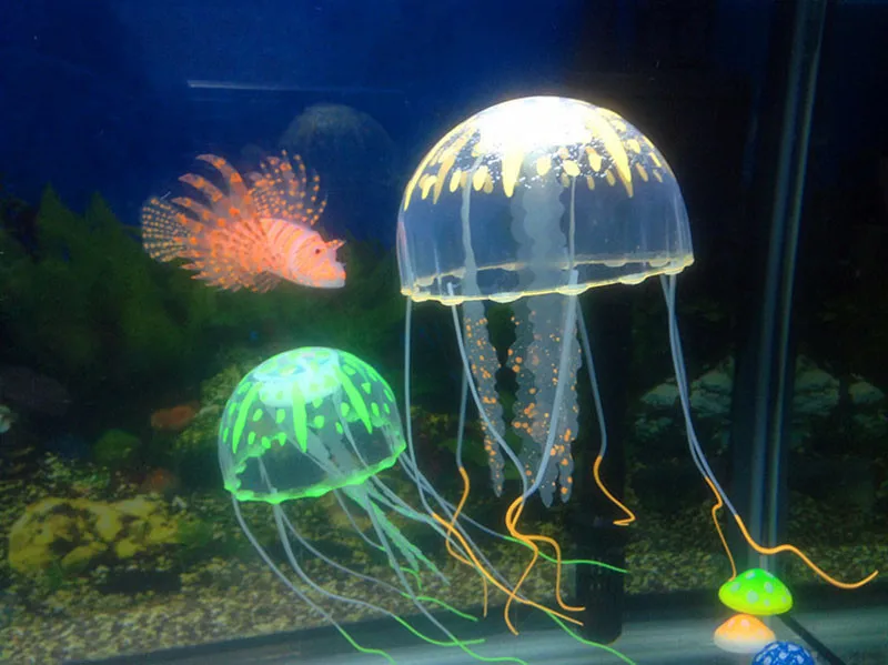 Аквариумная Медуза с эффектом свечения 5 см|glowing effect artificial jellyfish|jellyfish fish tankartificial