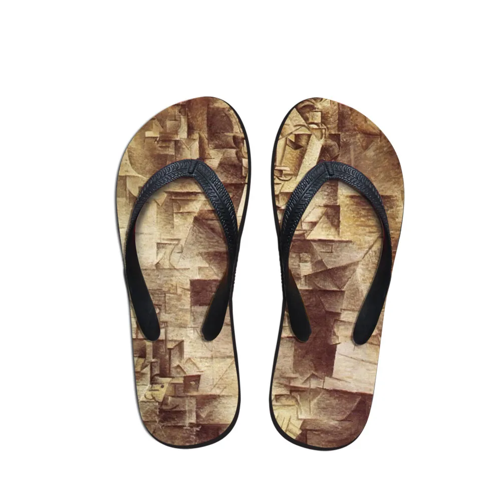 Прямая поставка женские летние пляжные шлепанцы тапочки сандалии с рисунком