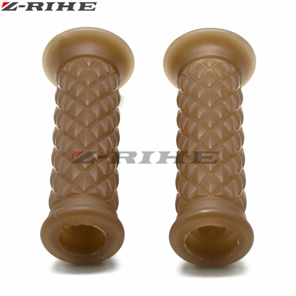 Винтажный резиновый руль 7/8 дюйма для мотоцикла Honda CBR 600 F2 F3 yamaha Tmax 500 530 RC 125 200|Ручки