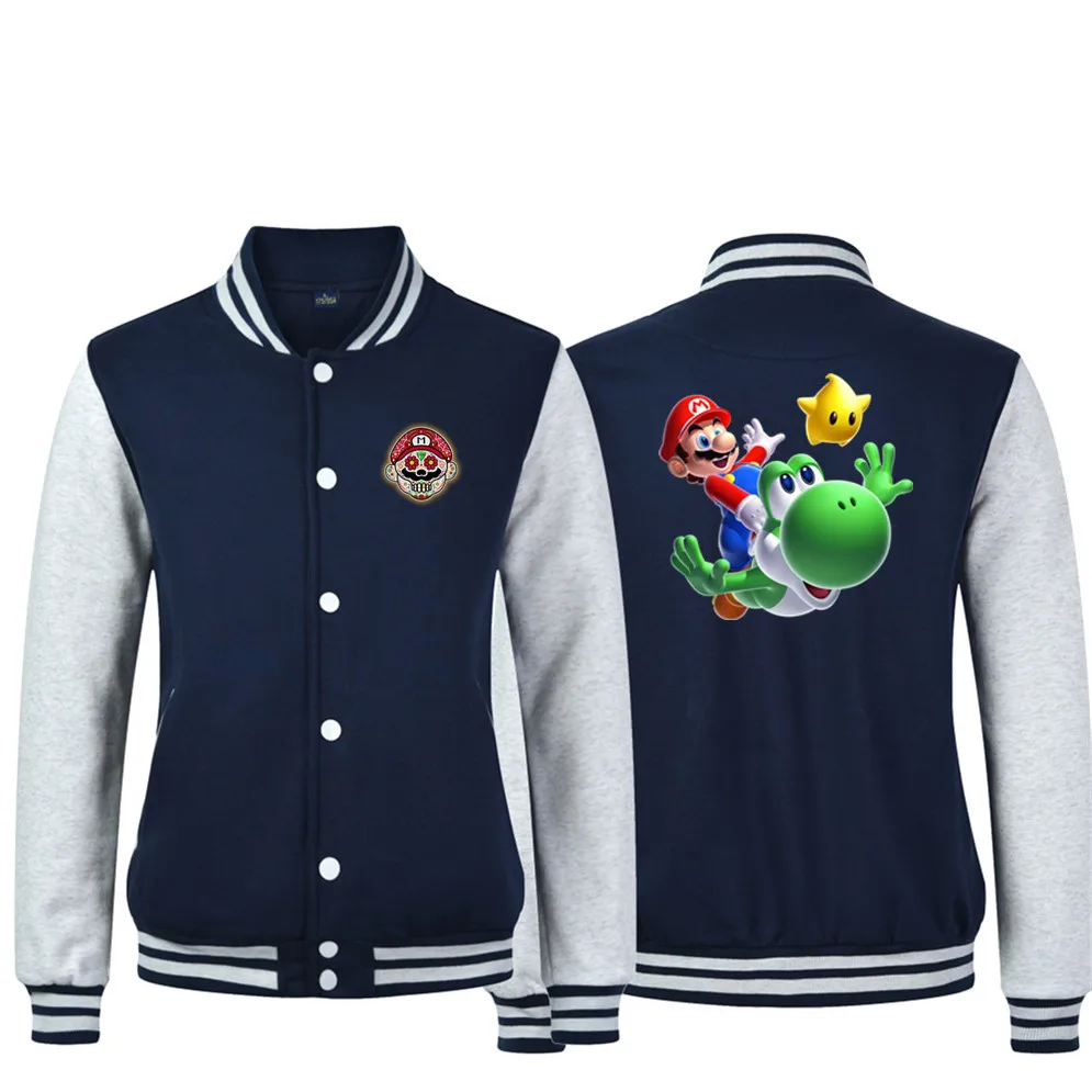 Super Mario Bros Luigi Koopa Yoshi 2019 мужская бейсбольная форма с круглым вырезом и короткими