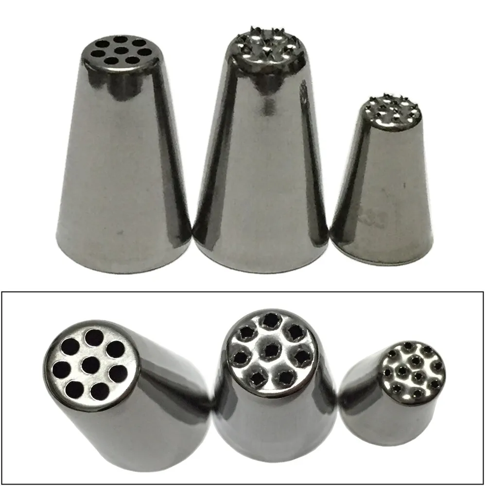 3 шт. насадка для украшения крема торта травы меха обледенения кондитерские