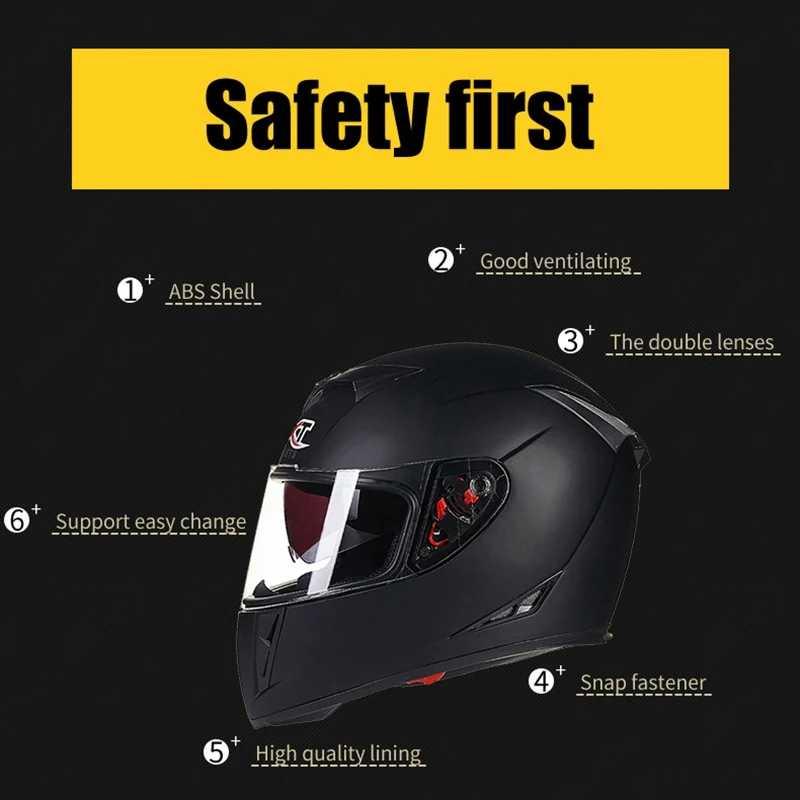 GXT 358 Полнолицевые Шлемы зимние теплые двойные Козырьки мотоциклетный шлем