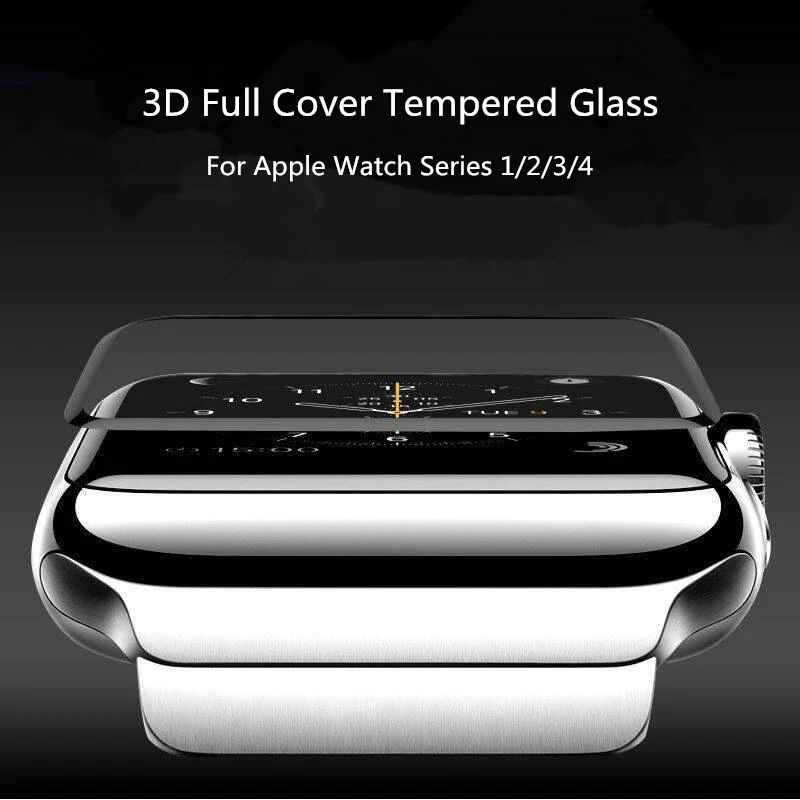 BinFul 3D изогнутый 9 H Полноэкранный протектор для Apple Watch Series 1 2 3 4 40 мм 44 38 42
