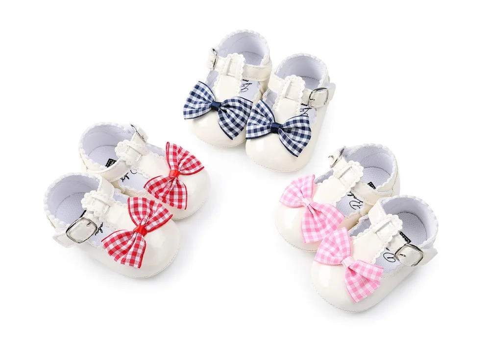 Обувь для новорожденных белого цвета Новинка обувь из искусственной кожи