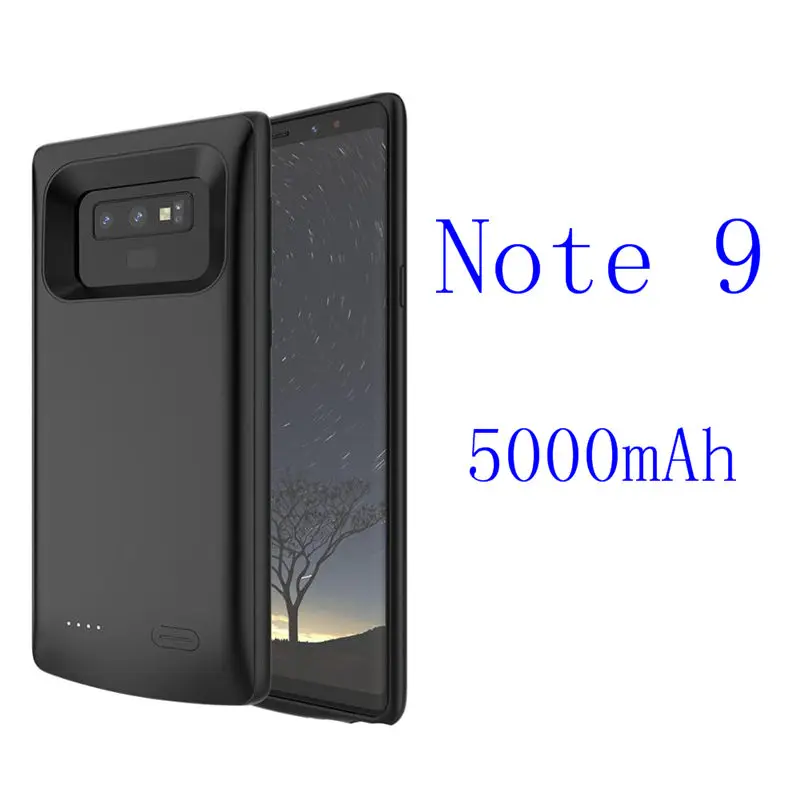 Противоударный чехол для зарядного устройства для samsung Galaxy S9 S8 Plus Note 9, внешнее портативное зарядное устройство, чехол для зарядного устройства, зарядный чехол - Цвет: Note 9 Black